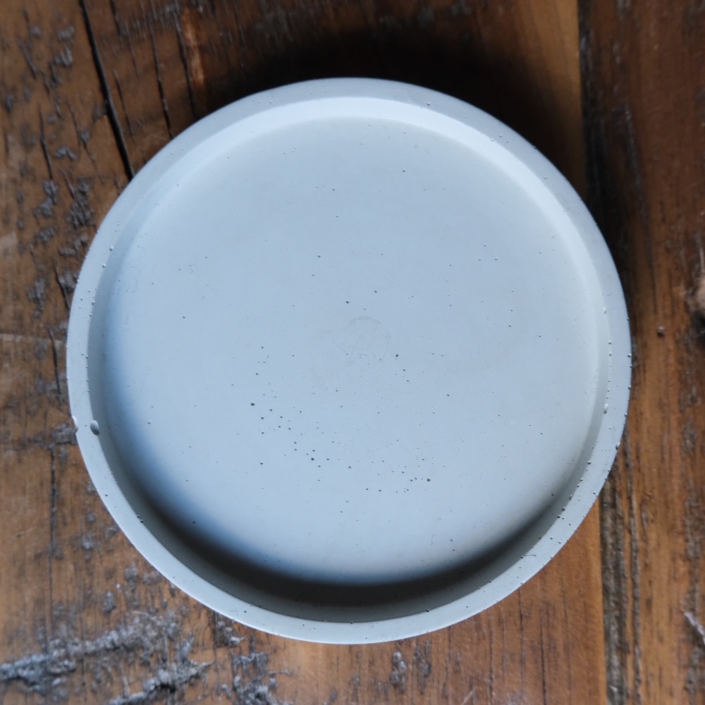 Grey Cement Planter Tray
